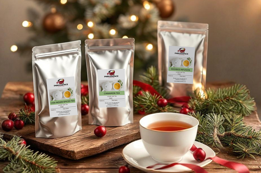 HOLIDAY TEA CHEER TRIO: Chai Indian Spiced, Cinnamon Tea, Rooibos Infusion